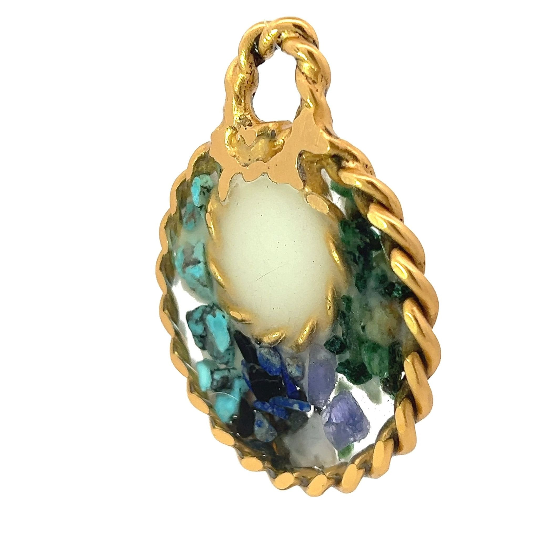 Heirloom-grade gold Michael pendant — handcrafted 24k gold plated energy protection necklace, made in the USA