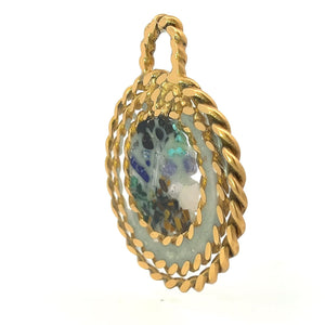 Luxury gold archangel pendant — handcrafted 24k gold plated copper tensor rings by Energies of Service