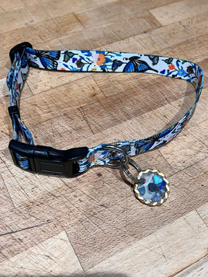 Copper tensor ring pet pendant for collar or harness — calming support for storms, vet visits and separation anxiety