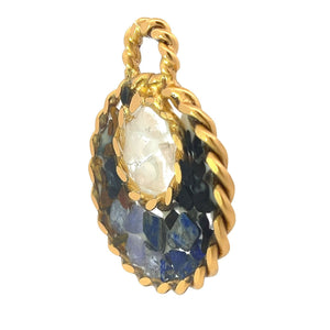 Luxury gold sacred geometry pendant — handcrafted 24k gold plated copper tensor rings, made in the USA