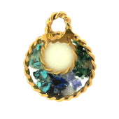 ArchAngel Michael Gold Armor Set — 24k gold-plated Lost Cubit tensor-ring pendant with shielding crystals