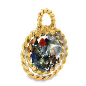 Luxury gold healing pendant — handcrafted 24k gold plated copper tensor rings by Energies of Service